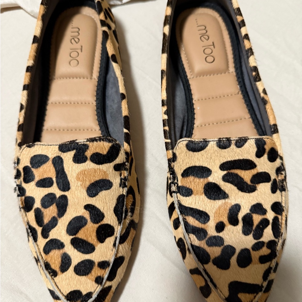 Me Too Tan and Black Leopard Women's Loafers